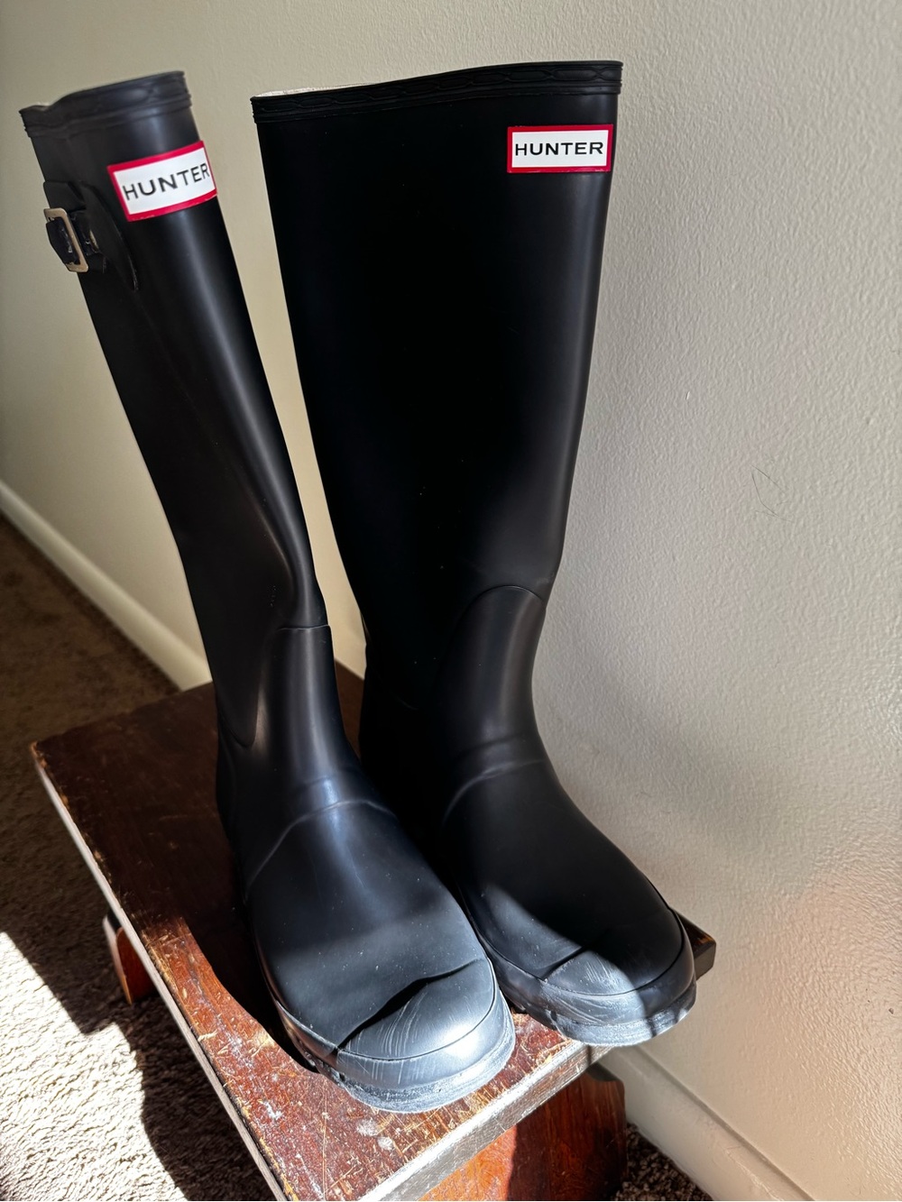 Hunter Women's Black Tall Waterproof Rain Boots